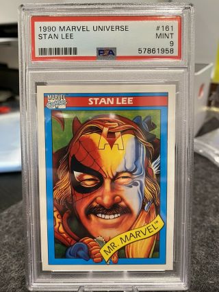 1990 Marvel Universe Stan Lee 161 Psa 9 Case