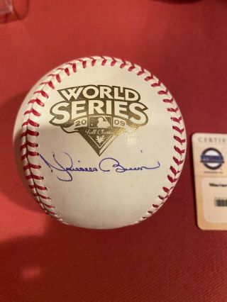 Mariano Rivera York Yankees Autographed 2009 World Series Logo Baseball