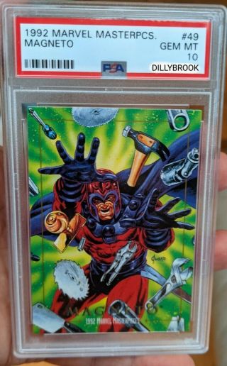 1992 Marvel Masterpieces Magneto - Psa 10 Gem - Pop 13