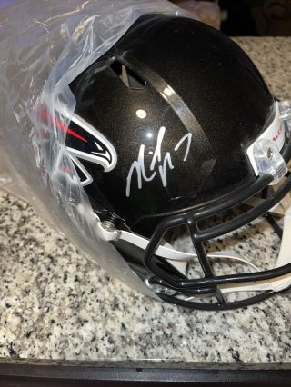 Michael Vick Atlanta Falcons Authenticated Autographed Football Full Size Helmet