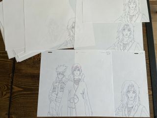 Naruto Production Sketch Douga/ Not Anime Cel Of Itachi,  Kakashi,  Kurenai