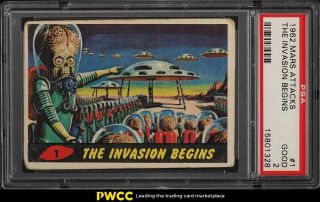 1962 Topps Mars Attacks The Invasion Begins 1 Psa 2 Gd