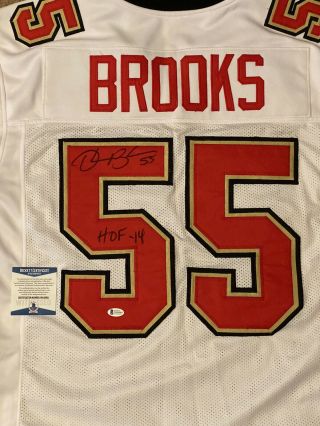 Derrick Brooks Tampa Bay Buccaneers (hof 2014) Signed Jersey Beckett Autographed