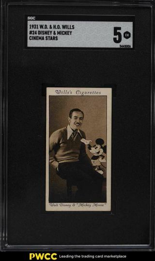 1931 Wills Cinema Stars 3rd Series Walt Disney Mickey Mouse 24 Sgc 5 Ex
