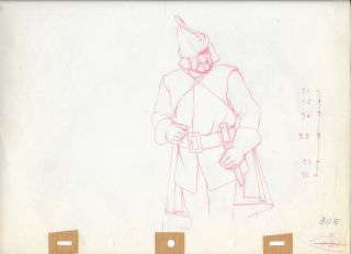 (2) Production Drawings Of The Huntsman From Disney 