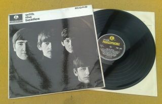 " With The Beatles " Final 1963 Uk Mono Lp Dished Label Gotta Sleeve
