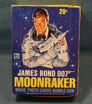 1979 Topps James Bond 007 Moonraker Wax Box 36 Packs