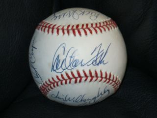 1975 Boston Red Sox Team Signed Baseball 11 Signatures Fisk