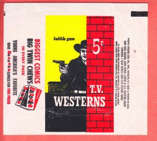 1958 Topps Tv Westerns 5 Cents Wax Wrapper
