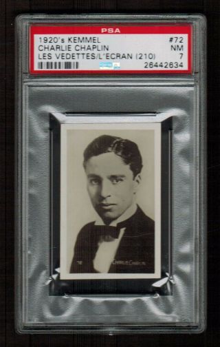 Psa 7 Charlie Chaplin 1926 - 1929 Kemmel Chocolate Card 72 Rare