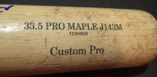REESE MCGUIRE PITTSBURGH PIRATES SIGNED AUTO OLD HICKORY GAME BAT W/COA G 3