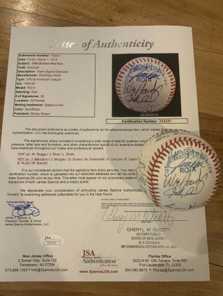 1988 Boston Red Sox Team Signed 29 Auto Ball Jim Rice Wade Boggs Lee Smith Jsa