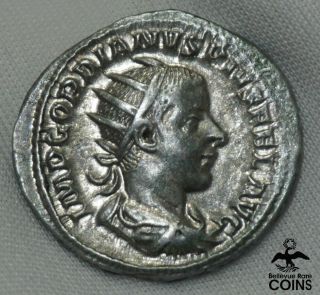 238 - 239 Ancient Roman Gordian Iii Silver Antoninianus Coin Detailed
