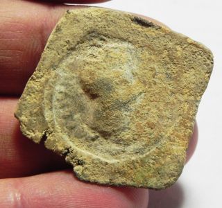 Zurqieh - As3605 - Ancient Greek Or Roman.  Lead Seal Impression.  300 B.  C - 200a.  D