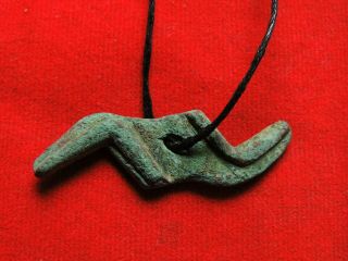 Ancient bronze Roman amulet lightning 2 - 4 century 3