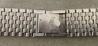 Vintage Heuer Nsa Steve Mcqueen 1133 Monaco 22mm Steel Watch Bracelet