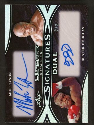 2019 Leaf Ultimate Sports Dual Signatures Mike Tyson Buster Douglas /2