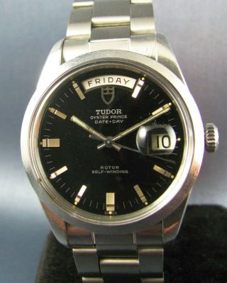 Vintage Tudor Oyster Prince Date Day Stainless Steel Mens Watch 7017 1970
