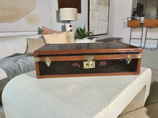 Malles Goyard Vintage Rare Hard Suitcase Trunk Hard Luggage