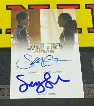 Star Trek Discovery Season 2 Sonequa Martin - Green And Sonja Sohn Dual Autograph