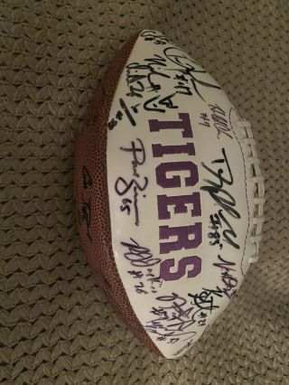 2007 LSU Football SEC Champions Team Signed Football.  Featuring Les Miles 2