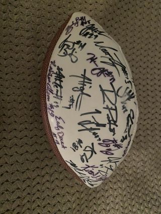 2007 LSU Football SEC Champions Team Signed Football.  Featuring Les Miles 3