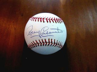 ROCKY COLAVITO INDIANS DODGERS YANKEES ALL - STAR SIGNED AUTO OML BASEBALL JSA 3