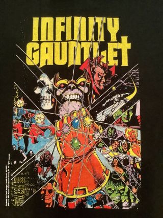 1991 Vintage Marvel Infinity Gauntlet T - Shirt
