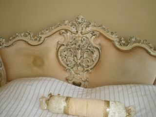 $30k Royalty 7pc Italian Antique Carved Bedroom Set 2 Chairs,  2 Nightstand,  Vanity