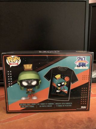 Funko Pop Tees - Marvin The Martian Space Jam A Legacy LARGE T - Shirt 2