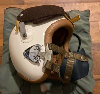 Vintage 1950s Toptex Flight Helmet Nasa Lockheed Test Pilot Lieutenant Colonel