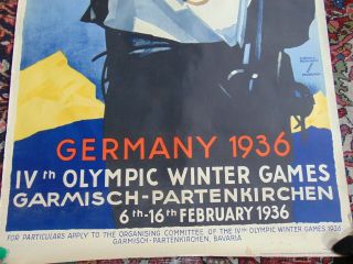 C.  1936 - Two Vintage 1936 Berlin Germany Olympic Games - 25 " X 40 "