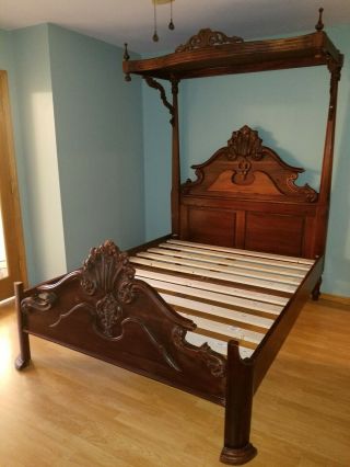 Rare Antique Teester Canopy Queen Bed