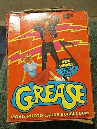 1978 Topps,  Grease Movie Photo Cards In Display Box.  34 2 Opened