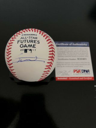 Vladimir Guerrero Jr.  Autographed 2017 All - Star Futures Ball W/coa Blue Jays