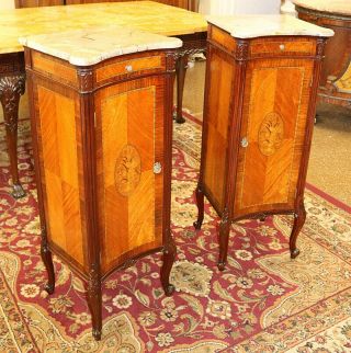 Fantastic Marble Top French Louis Xv Style Nightstand Lingerie Chests