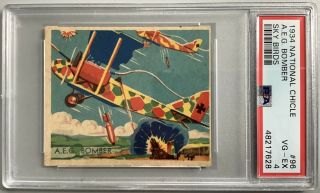 1933 - 1934 National Chicle Sky Birds Card 96 A.  E.  G.  Bomber,  Psa 4 Vg - Ex