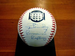 Ron Guidry Louisiana Lightning Signed Auto Yankee Stadium Logo Baseball Steiner