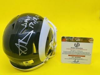 Aaron Donald Signed/auto Los Angeles Rams Mini Helmet Ga/coa With Inscriptions