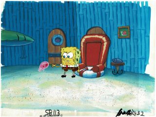 Spongebob Squarepants Production Animation Cel Sb058 Jellyfish