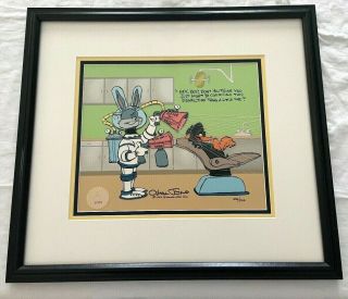 Rare Limited Edition Bugs Bunny/ Daffy Duck Animation Cel Signed By Chuck Jones