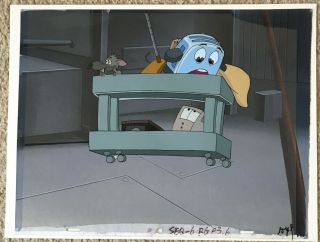 The Brave Little Toaster Disney Animation Cel With Hand Painted Background.