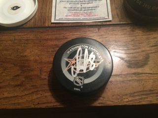 Alexander Ovechkin Autographed/signed Washington Capitals 30th Anniversary Puck