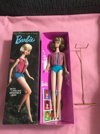 Rare Htf Vintage American Girl “sidepart”barbie Doll - Mattel.