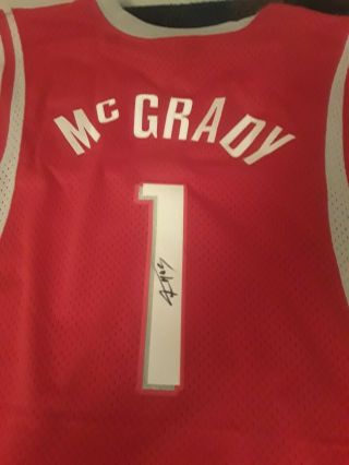 Tracy Mcgrady Signed Autographed Swingman Jersey Rockets