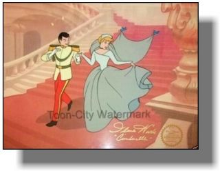 Disney Cinderella Sericel Cel Hand Signed Voice Ilene Woods