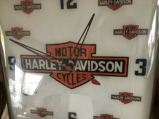 RARE Antique 1957 Vintage Harley Davidson Dealership Lighted Wall Clock Pam 2