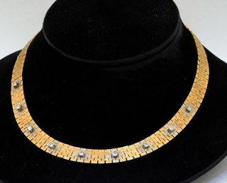 Carl Bucherer Heavy Vintage 18k 2 - Tone 1.  80ct Vs1/f Diamond Florentine Necklace