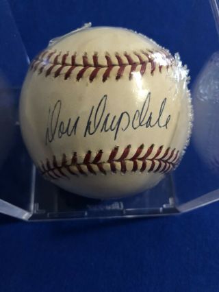 Don Drysdale Autographed Nl Baseball Los Angeles Dodgers
