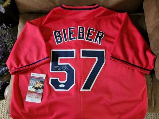 Shane Bieber Signed/autographed Custom Cleveland Indians Jersey W/jsa